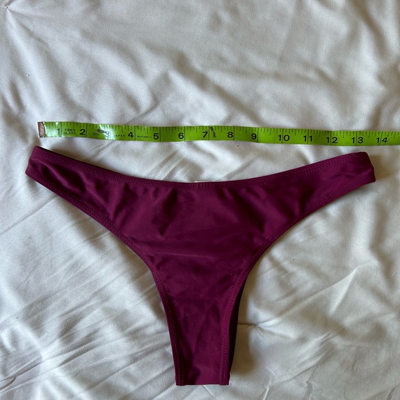 Wine red burgundy two piece bikini bathing suit - Picture 4 of 7